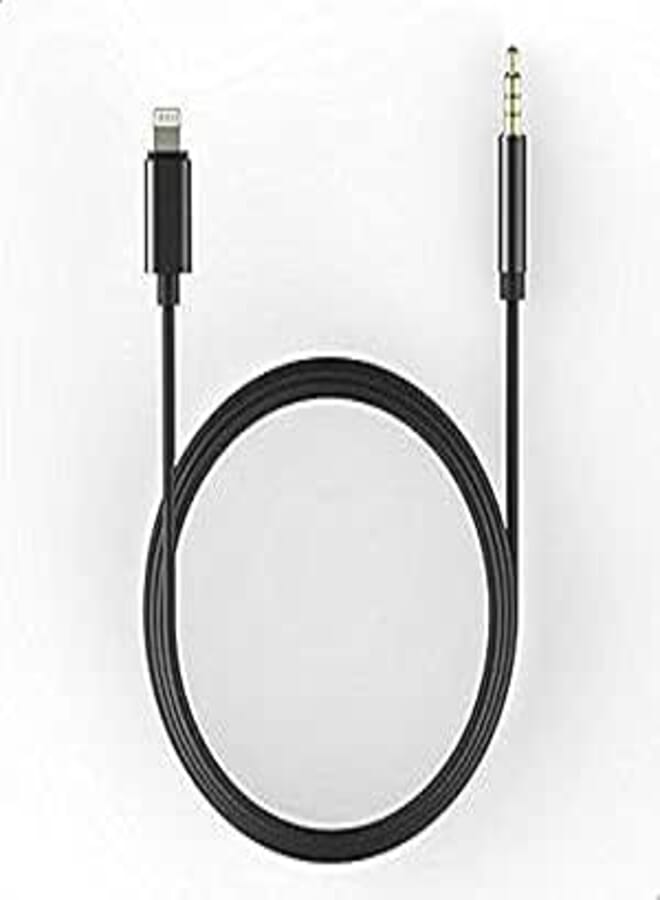 Lightning to 3.5 Male AUX Stereo Adapter Cable for iPhone 7 / iPhone 7 Plus Music Cable, BLACK